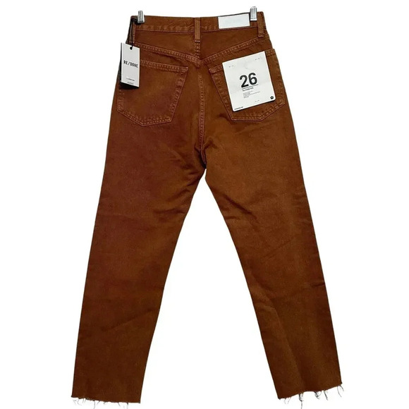 Re-Done NWT’s 70’s High Rise Stove Pipe distressed bottom jeans. Size 26 - Picture 2 of 7